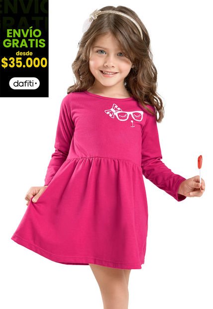 Vestido Paq X2 Infantil Rosa Mp 32588