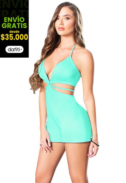 Enterizo Corto Mujer Verde Mp 88823