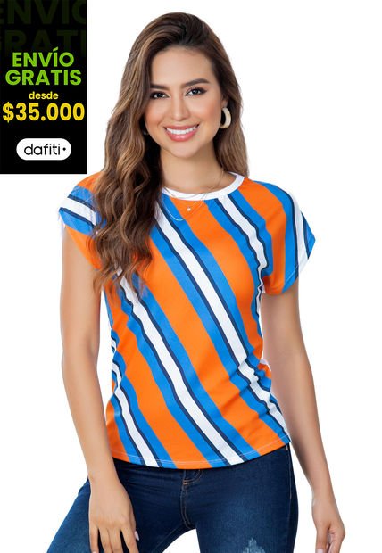 Camiseta Mujer Multicolor Mp 32948
