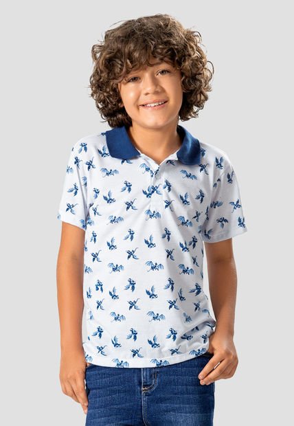 Polo Infantil Masculino Estampado Mp 105340