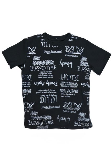 Camiseta Infantil Negro Mp 92849