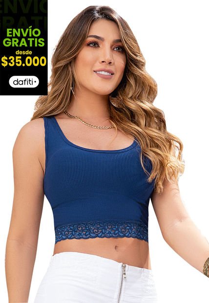 Top Adulto Femenino Azul Navy MP