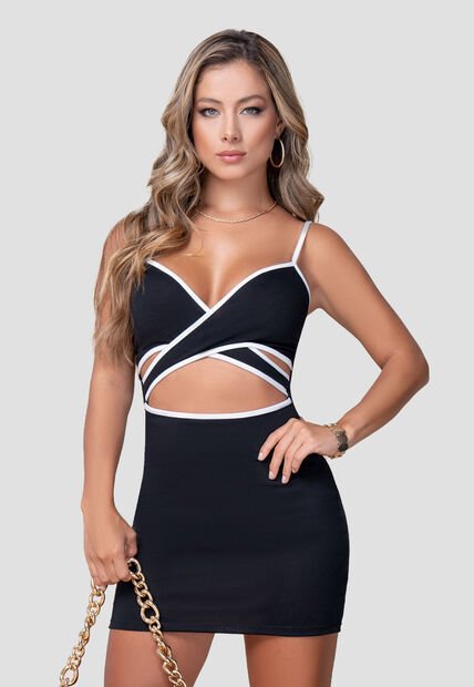 Vestido Corto Mujer Negro Mp 103992