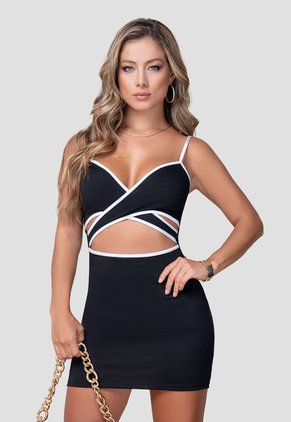 Vestido Corto Mujer Negro Mp 103992