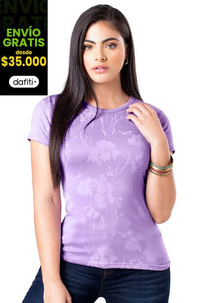 Camiseta Mujer Lila Mp 89720