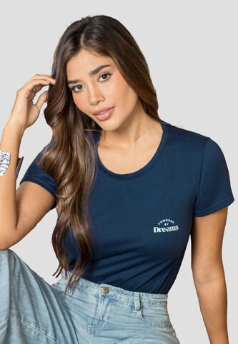 Camiseta Mujer Azul Profundo Mp 113729 MP