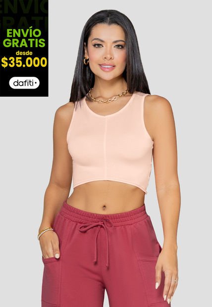 Crop Top Mujer Palo De Rosa Mp 101086
