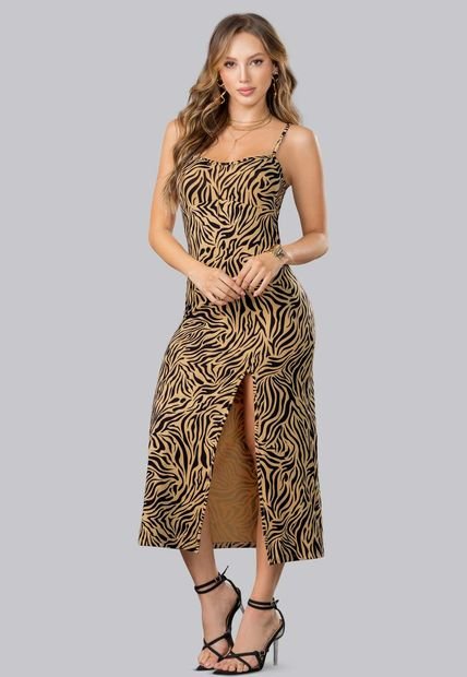 Vestido Largo Mujer Amarillo Mp 100129