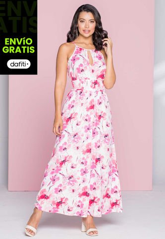 Vestido Largo Exterior Estampado Mp 882 MP