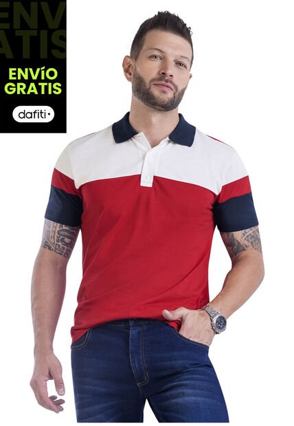 Polo Hombre Rojo Mp 9970