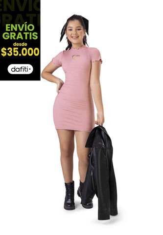 Vestido Infantil Rosa Mp 6493 MP