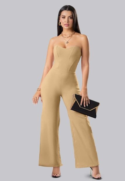 Enterizo Largo Mujer Amarillo Mp 100068