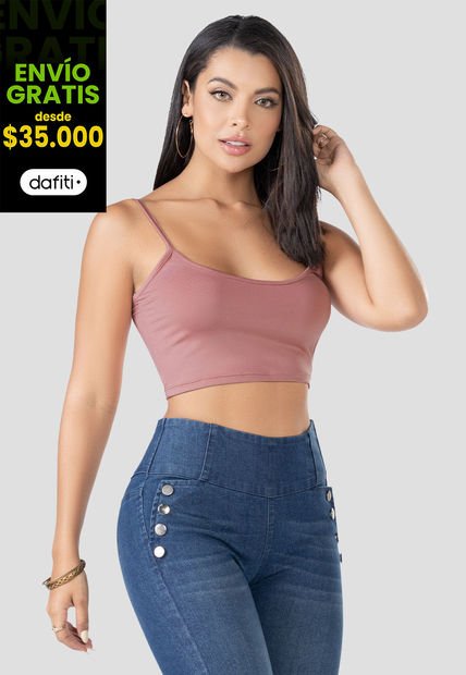 Crop Top Mujer Palo De Rosa Mp 100229