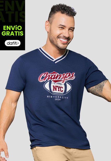 Camiseta Hombre Azul Profundo Mp 110975