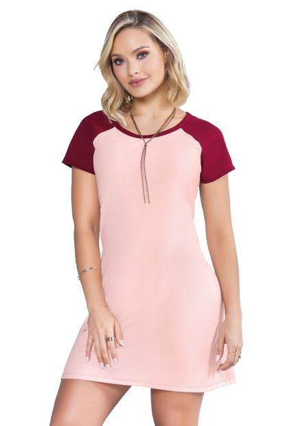 Vestido Corto Mujer Rosa Mp 16863