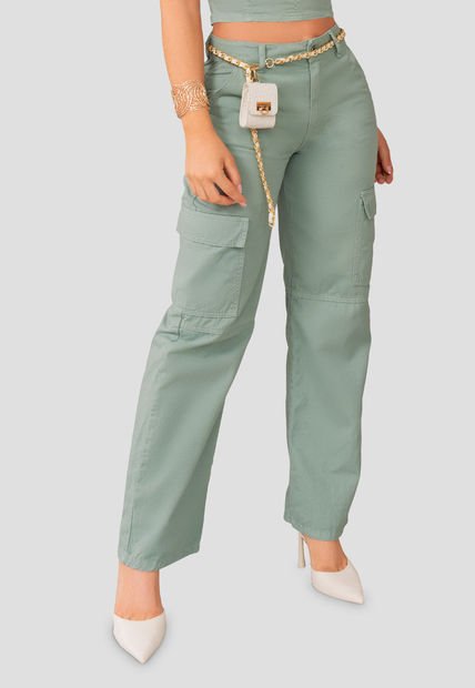 Pantalón Mujer Verde Mp 104893