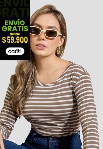 Camibuzo Mujer Café-Blanco Mp 106619 MP