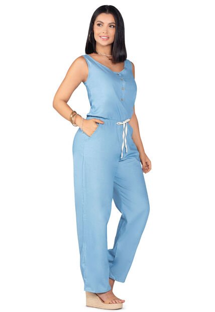 Enterizo Largo Mujer Azul Mp 5011