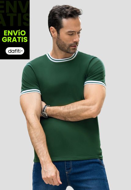 Camiseta Hombre Verde Pino Mp 110751