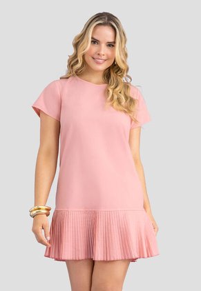 Vestido Corto Mujer Rosa Polvo Mp 113733