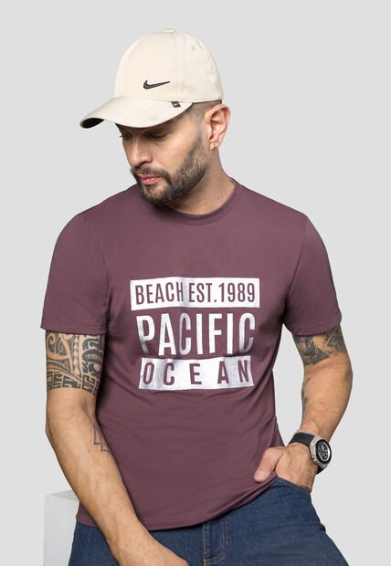 Camiseta Hombre Ciruela Mp 107940
