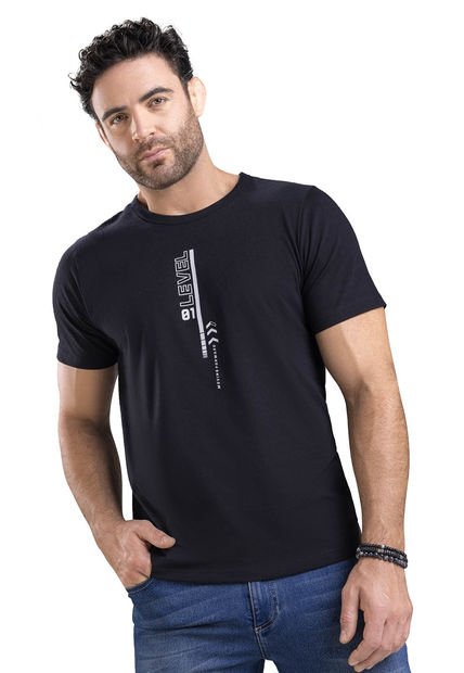 Camiseta Masculino Negro Mp 5259