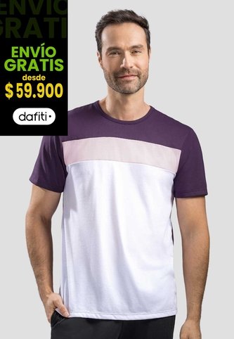 Camiseta Hombre Vino-Rosa-Blanco Mp 70042 MP