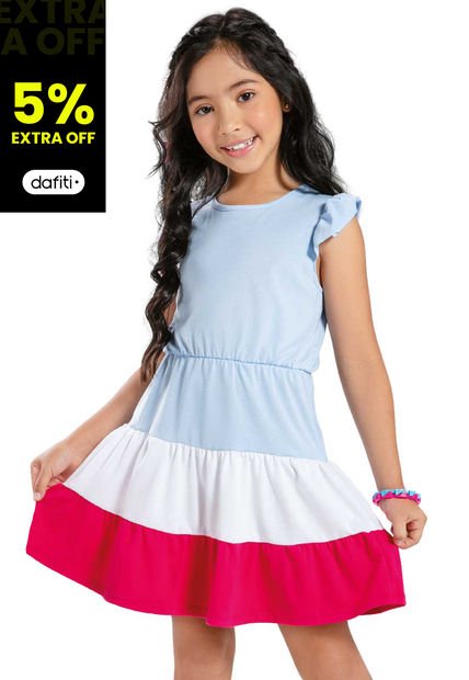 Vestido Infantil Femenino Multicolor Mp 90751
