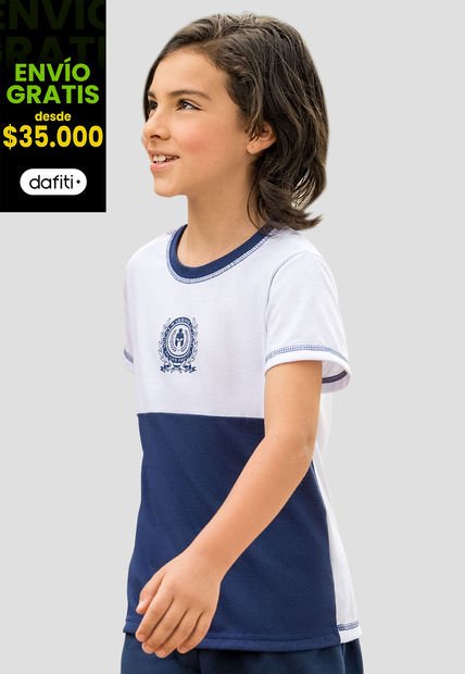 Camiseta Infantil Niños Bicolor Mp 110700