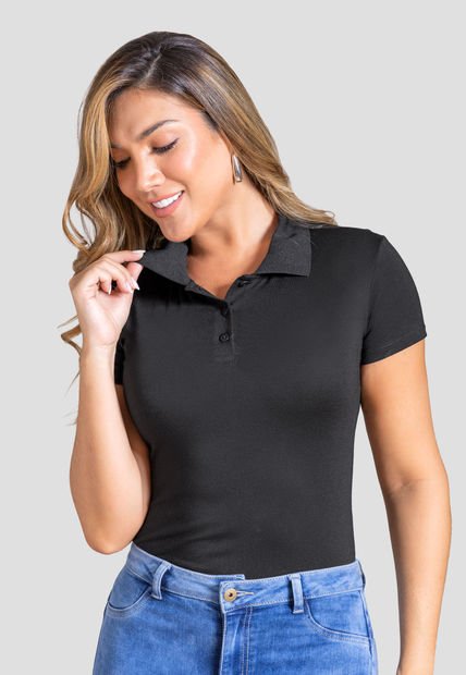 Polo Mujer Negro Mp 104448