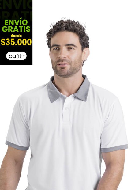 Polo Masculino Blanco Mp 3354
