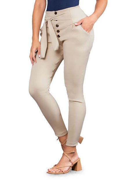 Pantalón Mujer Beige Mp 79426