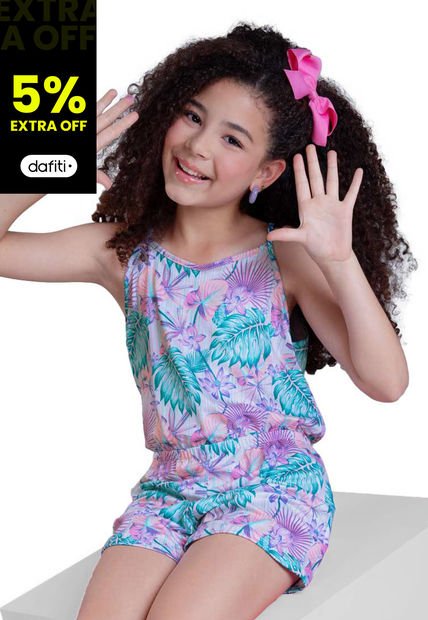Enterizo Infantil Femenino Multicolor Mp 4255