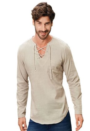 Camisa Para Hombre Caqui MP