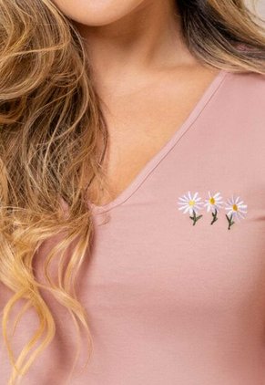 Camiseta Mujer Rosa Polvo Mp 114661