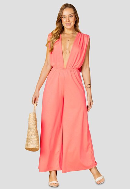 Enterizo Largo Mujer Salmon Mp 110431