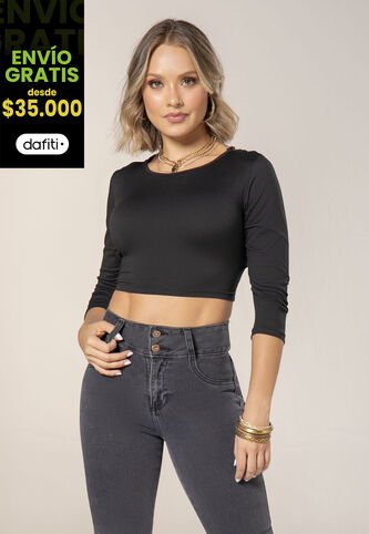 Crop Top Mujer Negro Mp 7232 MP