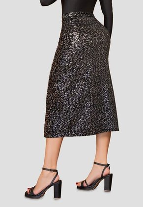 Falda Larga Mujer Negro Mp 112529