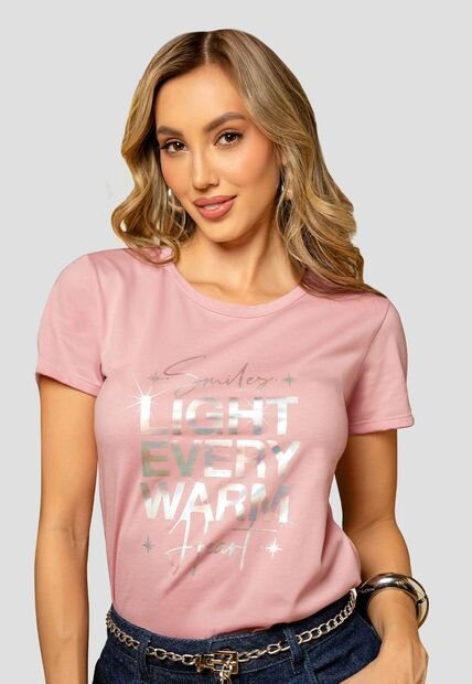 Camiseta Mujer Rosa Polvo Mp 112587
