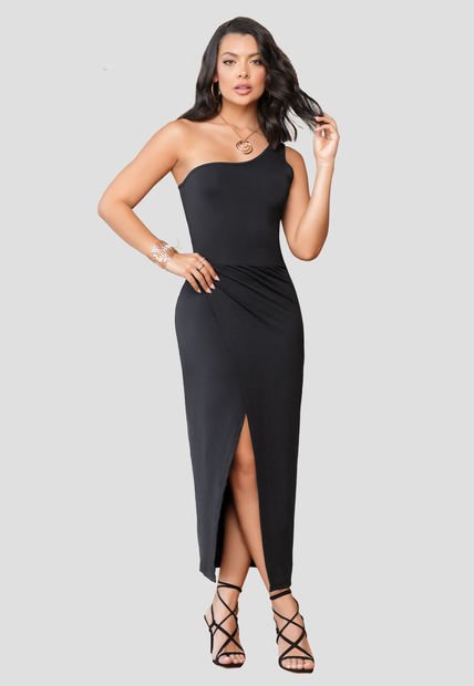 Vestido Mujer Negro Mp 104199