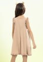 Vestido Corto Infantil Femenino Beige Mp 104675 de MP