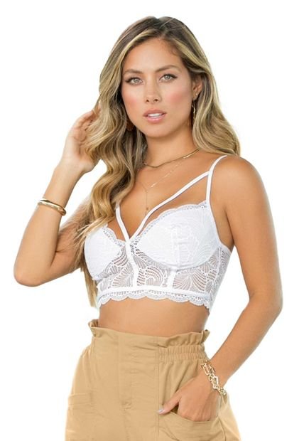 Crop Top Mujer Blanco Mp 101931