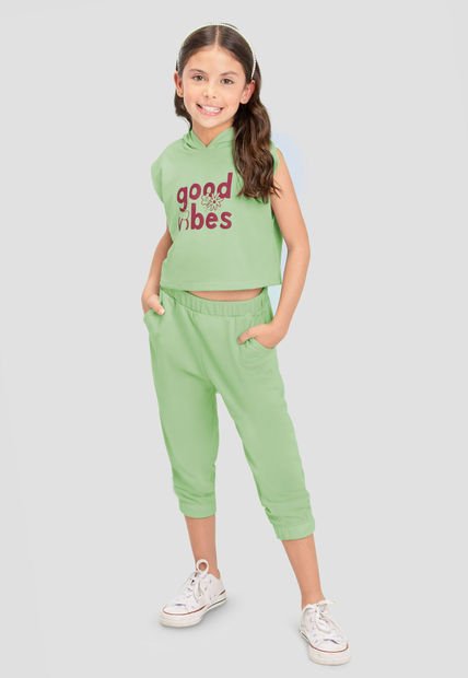 Conjunto Infantil Femenino Verde Mp 104087