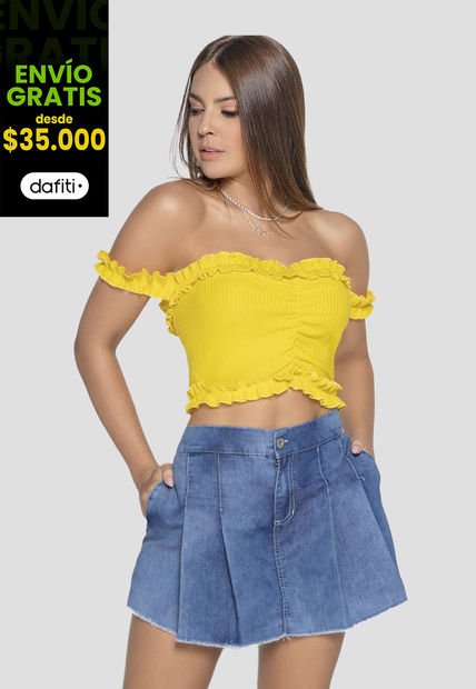 Camiseta Mujer Amarillo Mp 91860