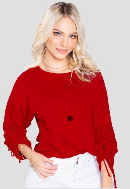Buzo Mujer Rojo Mp 92972