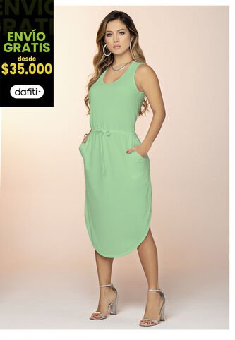 Vestido Largo Mujer Pistacho Mp 7240 MP