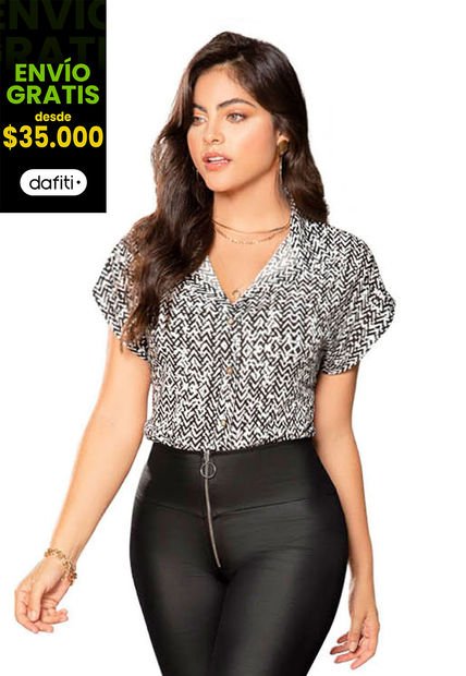 Camisa Mujer Estampado Mp 96204
