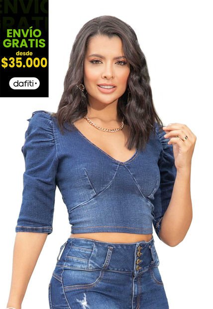 Blusa Mujer Azul Mp 948
