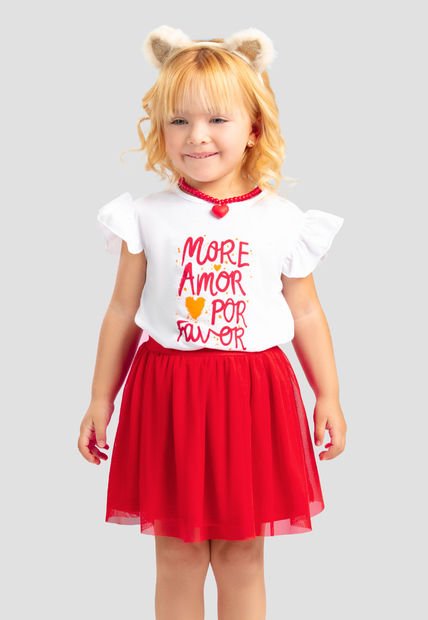 Conjunto Infantil Femenino Rojo Mp 103702