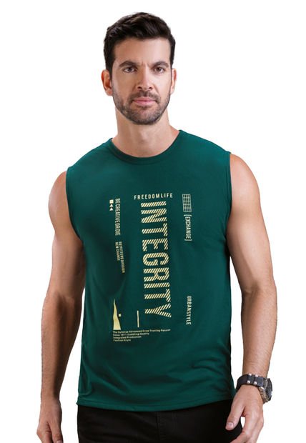 Camiseta Hombre Verde Mp 5019